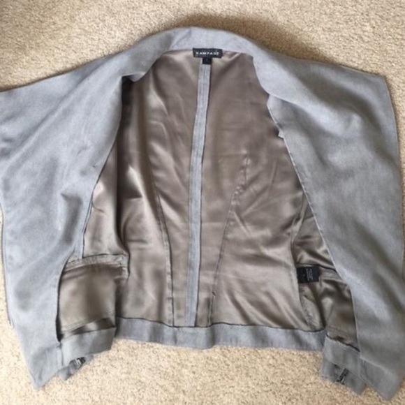 Rampage Grey Faux Suede Jacket - Picture 5 of 5